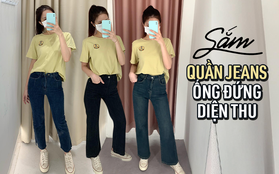 Sắm quần jeans ống đứng để mặc đẹp suốt mùa Thu