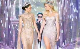 Váy do Hoa hậu Karolina và Mai Phương mặc đấu giá được 300 triệu để gây quỹ từ thiện