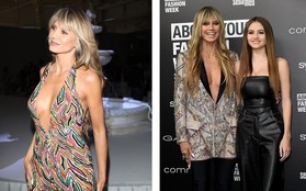 Heidi Klum chuộng mốt xẻ sâu ở tuổi 49