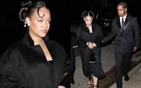Rihanna và bạn trai rapper lên đồ "tông xuyệt tông" hẹn hò ăn tối lãng mạn