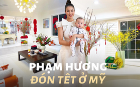 10 điểm cho Phạm Hương: Ở đất Mỹ xa xôi vẫn tậu đủ 5 loại hoa 'kinh điển' Tết Việt, khéo tay decor siêu biệt thự đẹp lung linh