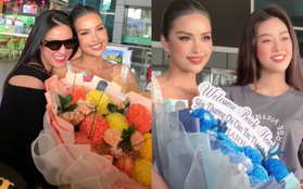 Khánh Vân, Kim Duyên đón Ngọc Châu trở về sau hành trình Miss Universe