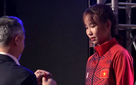 Nữ võ sĩ Nguyễn Thị Ngọc Trân để thua đáng tiếc trong trận chung kết boxing U22 châu Á