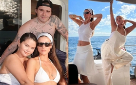 Selena Gomez bỗng gây tranh cãi vì tung ảnh đón năm mới với Brooklyn Beckham và vợ tài phiệt Nicola