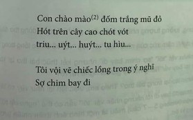 Thêm một bài thơ trong SGK lớp 6 trở thành tâm điểm tranh cãi: "Triu… uýt… huýt… tu hìu…" là gì?