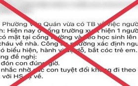 Công an bác tin bắt cóc trẻ em ở quận Hà Đông, Hà Nội