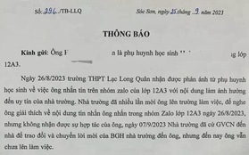 Vụ bố phản ánh, con bị "từ chối giáo dục": Trường nói chỉ "doạ" để phụ huynh lên làm việc