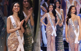 Rộ ảnh Bùi Quỳnh Hoa trên sân khấu Miss Universe sau khi trượt Top 20, biểu cảm gây chú ý