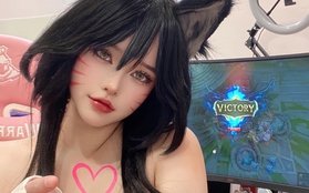 Vào vai Ahri, gái xinh bùng nổ tương tác, danh tính tưởng xa lạ hoá ra "Thánh nữ cosplay"