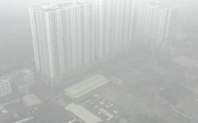 Không khí Hà Nội ô nhiễm trầm trọng: 10h sáng, trời vẫn mịt mù
