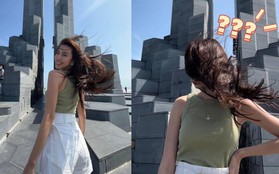 Dân mạng "cười ra nước mắt" trước hình ảnh Hoa hậu Thùy Tiên bị gió biển Phú Yên thổi bay người: Ai rồi cũng "nếm trải" cảm giác ấy!