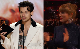 Taylor Swift nhiệt tình chúc mừng khi tình cũ Harry Styles nhận giải Grammy