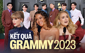 Grammy 2023: BTS trắng tay, Taylor Swift và Adele nhận giải an ủi, Beyoncé lập kỷ lục lịch sử!