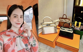 Bị nghi mua túi Hermès cá sấu bạch tạng dởm, Đoàn Di Băng tung ngay bằng chứng, khoe chồng bỏ 8 tỷ mua vui cho mình