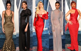 Tiệc hậu Oscar 2023: Kendall Jenner - Gigi Hadid lộng lẫy đè bẹp Hailey nhạt nhẽo, Cara o ép dẫn đầu dàn sao hở bạo gây sốc