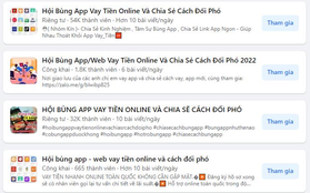 Facebook tràn lan hội nhóm hướng dẫn và chia sẻ cách... bùng app vay tiền