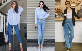 4 kiểu quần jeans "chiếm sóng" phong cách của các mỹ nhân Việt