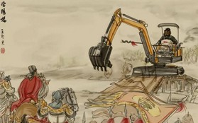 "Họa sĩ táo bạo nhất Trung Quốc" vẽ Trương Phi lái máy xúc, Tôn Ngộ Không chơi rock khiến dân mạng phát cuồng