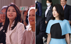 Đệ nhất phu nhân Hàn Quốc tiếp tục "gây bão" vì vẻ ngoài xinh đẹp dù đã U60, thậm chí còn tạo tranh cãi vì quá nổi bật