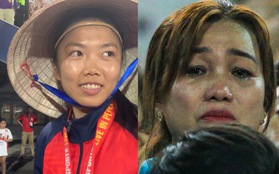 Mẹ Huỳnh Như nước mắt giàn giụa trên khán đài sau khi chứng kiến con gái và tuyển Việt Nam giành HCV