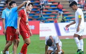 Cảm xúc trái ngược sau trận đấu: U22 Việt Nam hân hoan, cầu thủ U22 Myanmar đổ gục sau khi vuột HCĐ