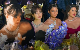 Lisa làm nên định nghĩa "nhan sắc huỷ diệt cam thường" ở sự kiện BVLGARI, tạo khung hình như mơ bên Zendaya và Hoa hậu thế giới