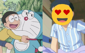 Nhan sắc Nobita khi bỏ kính bất ngờ "gây sốt", khác xa vẻ hậu đậu thường thấy ở Doraemon