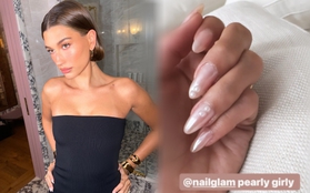 Hailey Bieber lại gây sốt với trend nail mới hợp với mùa hè nắng nóng