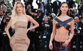 Gigi Hadid và Irina Shayk "chiếm sóng" trên thảm đỏ LHP Cannes 2023