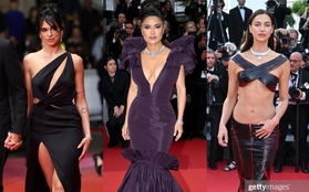 Irina Shayk, Salma Hayek và Dua Lipa diện đồ cắt xẻ táo bạo tại liên hoan phim Cannes