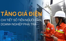 Tăng giá điện: Chi tiết số tiền người dân, doanh nghiệp phải trả