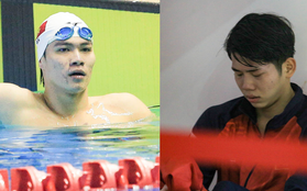 Hot boy tuyển bơi Việt Nam quên ăn mừng HCV SEA Games 32 vì quá mệt, gục đầu ngay khi về đích