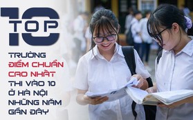 [Infographics] Top 10 trường có điểm chuẩn cao nhất thi vào lớp 10 ở Hà Nội những năm gần đây