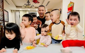 Chăm 7 đứa con đang học mẫu giáo, ông bố Hà Nội "hot rần rần" trên mạng