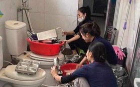 Thực hư chuyện trường mầm non ở Nghệ An rửa khay ăn của trẻ bên bồn cầu