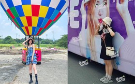 Khinh khí cầu BLACKPINK đã được kéo lên ở Mỹ Đình, xe bus diễu hành "đưa" Jisoo và Rosé vòng quanh bát phố