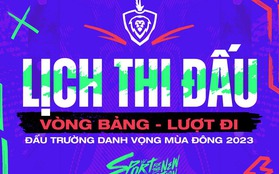 Lịch thi đấu vòng bảng Đấu Trường Danh Vọng mùa Đông 2023 mới nhất