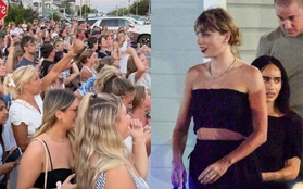 Taylor Swift đi đám cưới cùng dàn sao thôi cũng gây náo loạn: Biển fan đến xem gây tắc cả con đường, cảnh sát phải vào cuộc