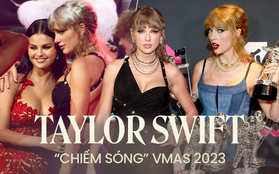 "Nữ hoàng" VMAs 2023 gọi tên Taylor Swift: "Chặt chém" trên thảm hồng, giật 9 chiếc cúp không bằng khoảnh khắc rơi nhẫn 400 triệu