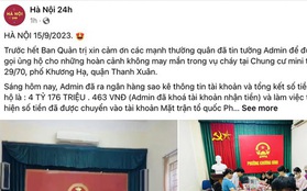 Admin Hà Nội 24h nói về việc Fanpage "bay màu" sau khi trao hơn 4 tỷ ủng hộ nạn nhân vụ cháy chung cư mini