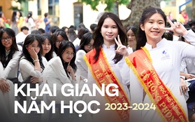 Toàn cảnh lễ khai giảng năm học mới 2023 - 2024: Diễn ra nhanh - gọn, những tà áo dài trắng chiếm spotlight