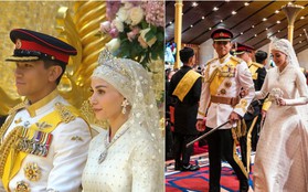 Loạt ảnh đám cưới Hoàng tử Brunei: Cặp đôi hoàng gia trao ánh mắt ngọt ngào trước sự chứng kiến của hàng nghìn người dân