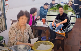 Chủ quán phở ở Hà Nội nói về nam TikToker ngồi xe lăn: "Không có như trên mạng đâu, chú ấy ăn xong vẫn tươi cười đi ra"