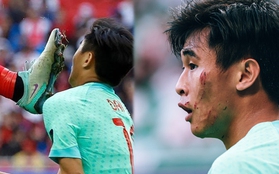Asian Cup 2023: Cầu thủ Trung Quốc bị đối thủ đạp trúng mặt, quyết định sau đó của trọng tài gây tranh cãi