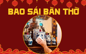 3 bước bao sái bàn thờ chuẩn phong thủy, làm đúng cả năm may mắn, tài lộc vô biên