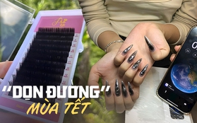 Dịch vụ làm đẹp nail, nối mi tại nhà ''bội thu'' ngày giáp Tết, nhận lịch hẹn trước gần 2 tháng