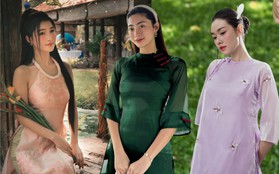 Mỹ nhân Việt xúng xính diện áo dài trước Tết, chọn toàn thiết kế local brand đẹp ngất ngây