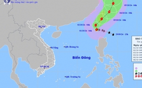 Bão số 5 vào Biển Đông, tâm bão mạnh cấp 16 giật trên cấp 17