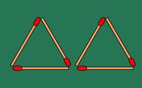 Câu đố khó nhất 2.000 năm qua: Di chuyển que diêm để tạo thành 4 tam giác