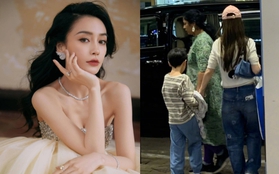 Angelababy đưa con trai đi dạo phố giữa lúc Huỳnh Hiểu Minh bận rộn yêu đương cùng bạn gái hot girl